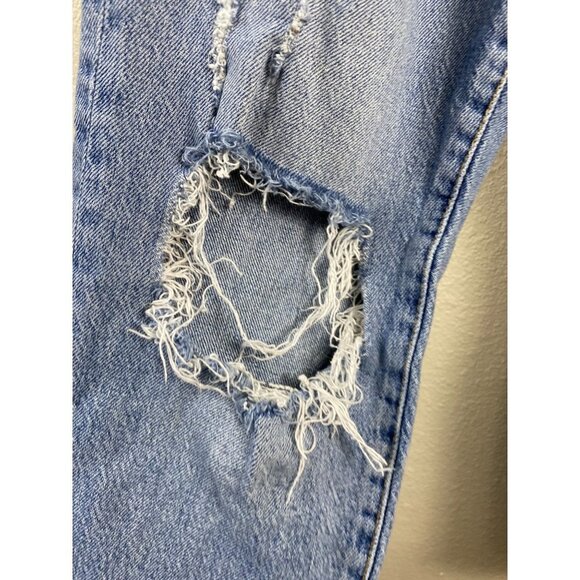 Urban Outfitters BDG Jeans Womens 28 Denim Blue Slim Straight Distress High Rise - Picture 8 of 16
